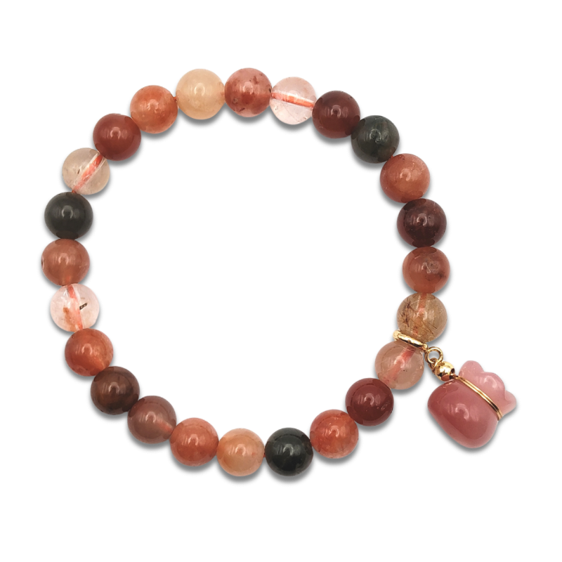 Mix Rutilated With Money Bag DIY Bracelet